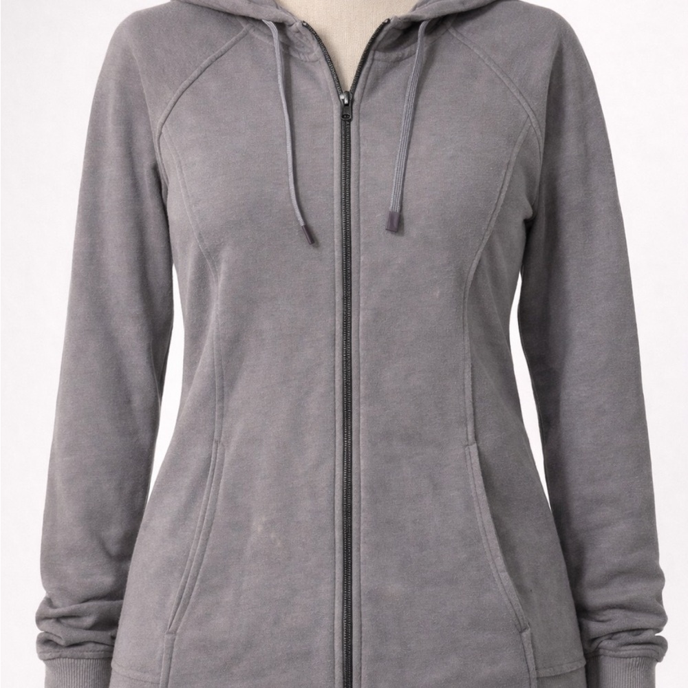 Women's Gray Zip-Up Hoodie